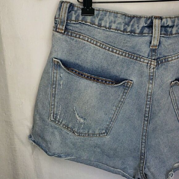 Wild Fable Size 8 Denim Distressed Cut-off Jean Shorts Super High Rise Y2K 90s - Picture 5 of 12